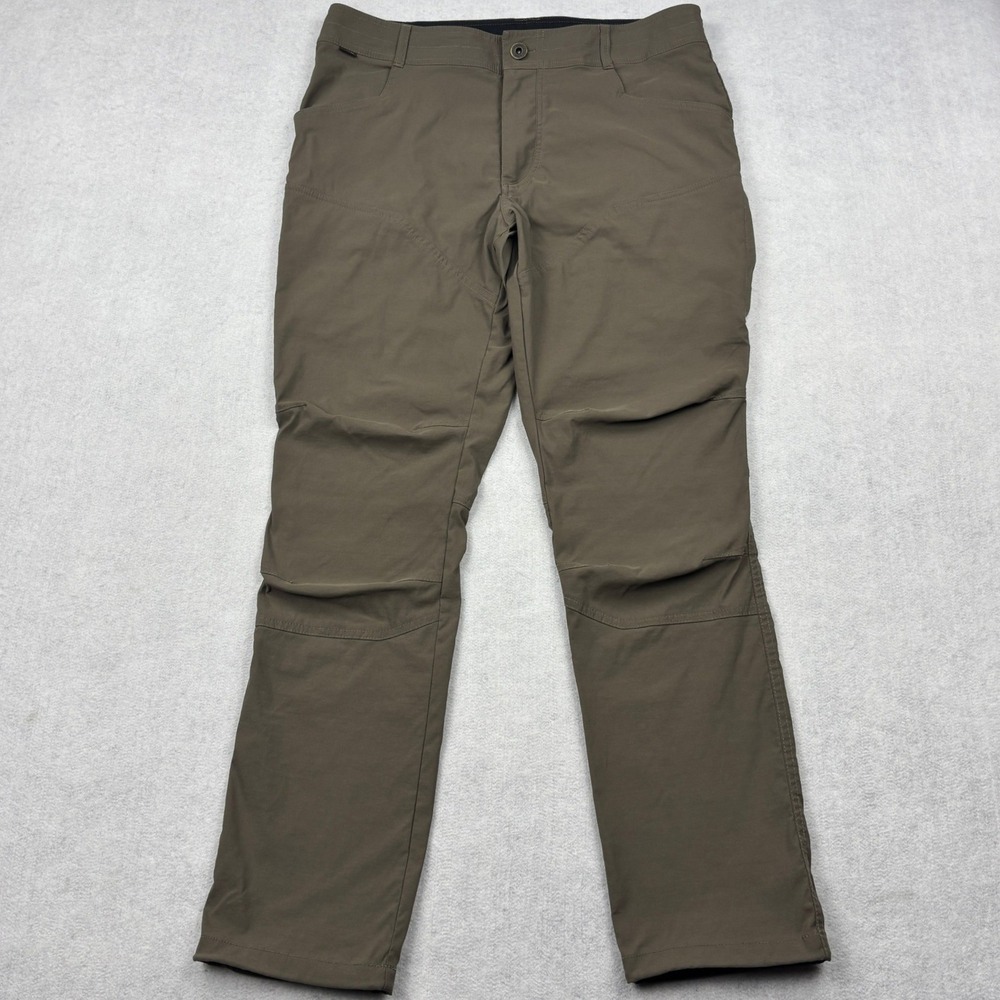 KUHL Deceptr Pants Mens 36x32 Green Khaki Stretch Nylon Hiking Travel Trail 5603